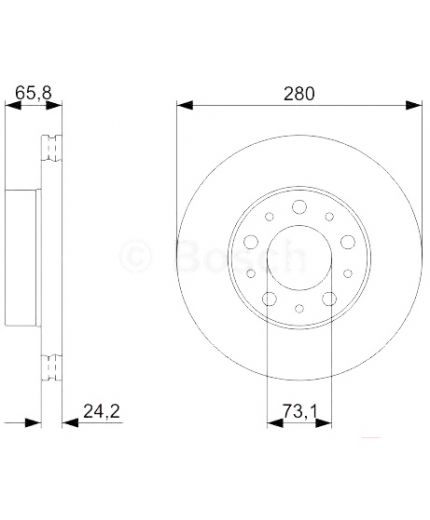 BOSCH Тормозной диск передний