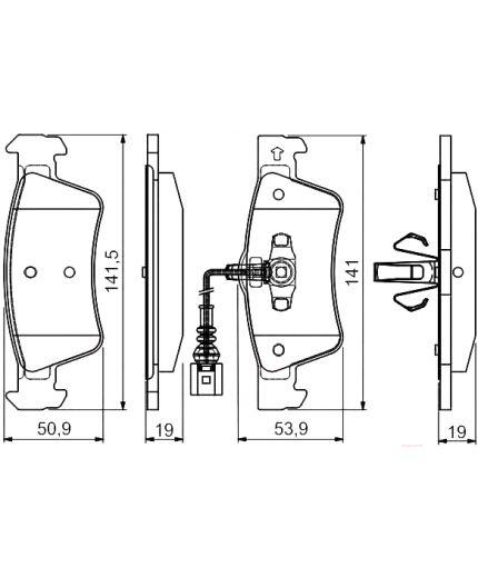BOSCH Колодки дисковые задние