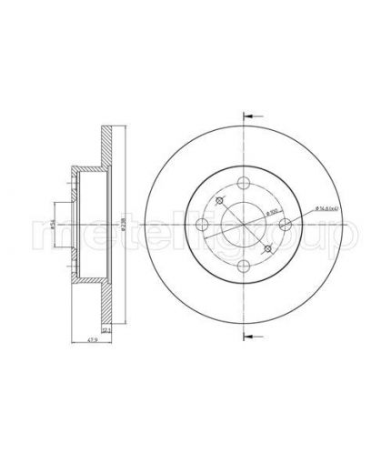 METELLI Тормозной диск
