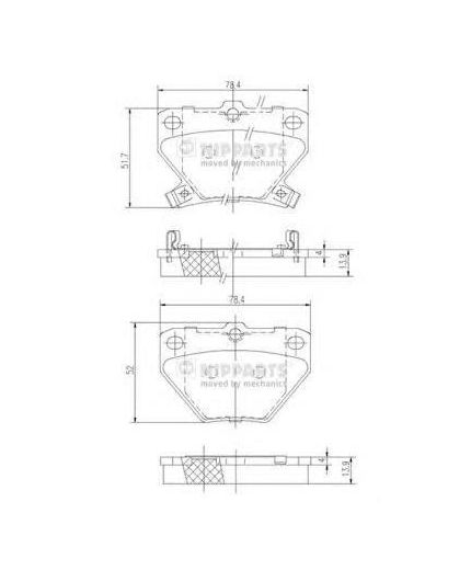 NIPPARTS Колодки дисковые