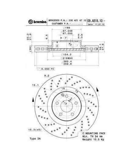 BREMBO Тормозной диск Фото 2