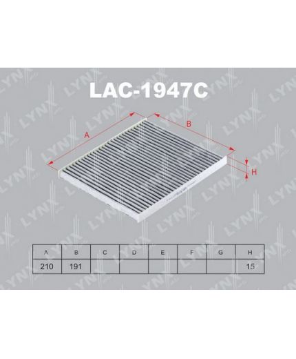 Lynxauto Фильтр салонный, угольный Фото 3