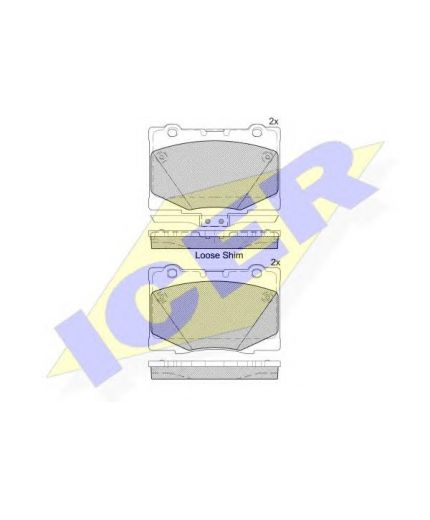 ICER Колодки дисковые