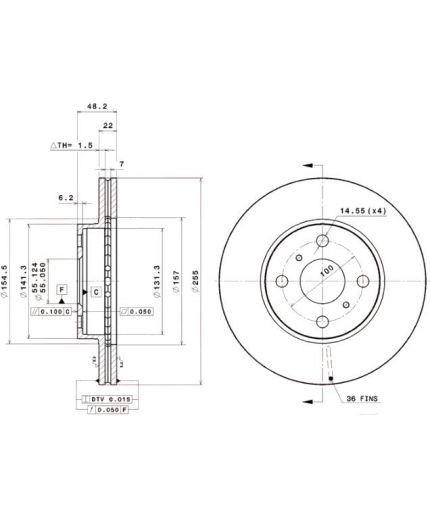 BREMBO Тормозной диск передний Фото 2
