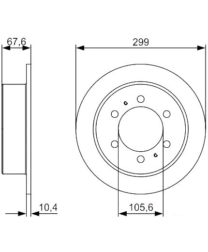 BOSCH Тормозной диск
