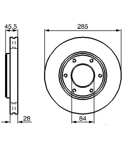 BOSCH Тормозной диск Фото 2