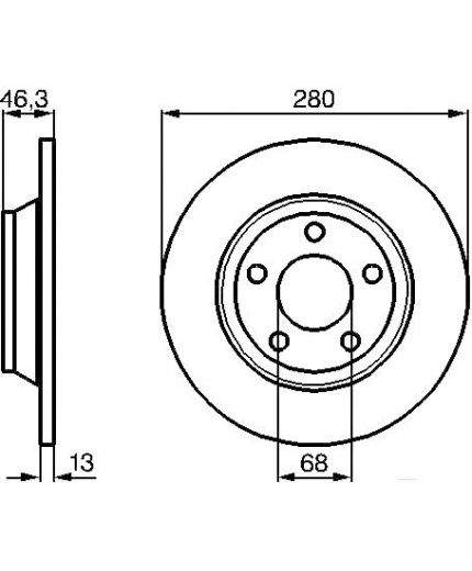 BOSCH Тормозной диск