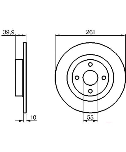 BOSCH Тормозной диск