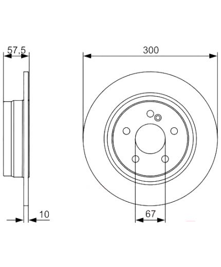 BOSCH Тормозной диск