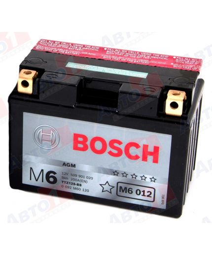 BOSCH MOBA AGM M6 12V (9 А/ч) 200A (YTZ12S-4/YTZ12S-BS) Фото 3