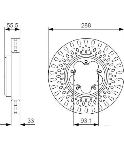 BOSCH Тормозной диск передний Фото 8