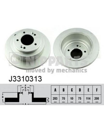 NIPPARTS Тормозной диск задний Фото 2