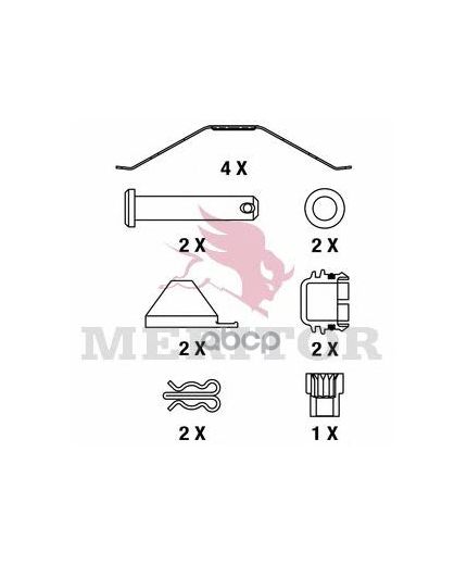 MERITOR Колодки дисковые 4 шт