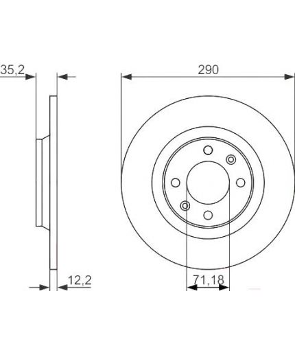 BOSCH Тормозной диск задний
