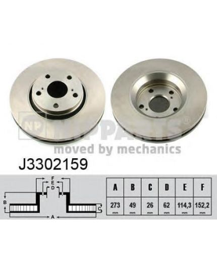 NIPPARTS Тормозной диск передний