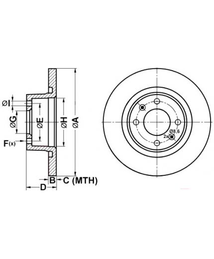 ATE Тормозной диск задний