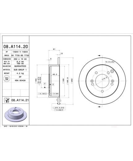 BREMBO Тормозной диск задний Фото 2