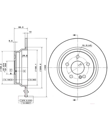 BREMBO Тормозной диск задний Фото 2