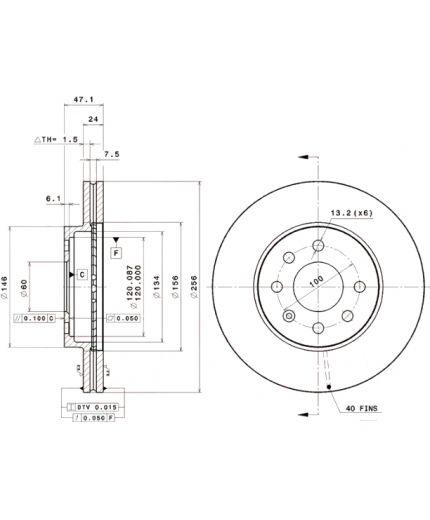 BREMBO Тормозной диск передний Фото 2