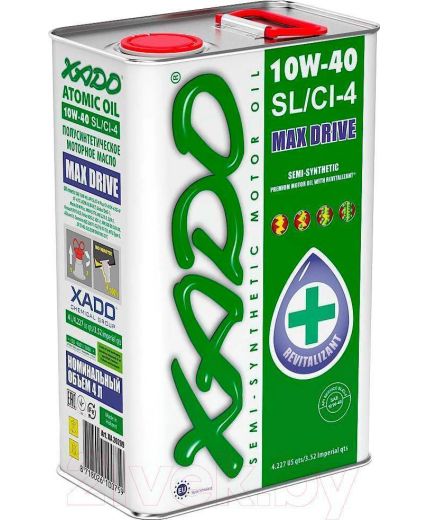 Моторное масло XADO Atomik Oil 10W-40 SL/CI-4 4л Фото 2