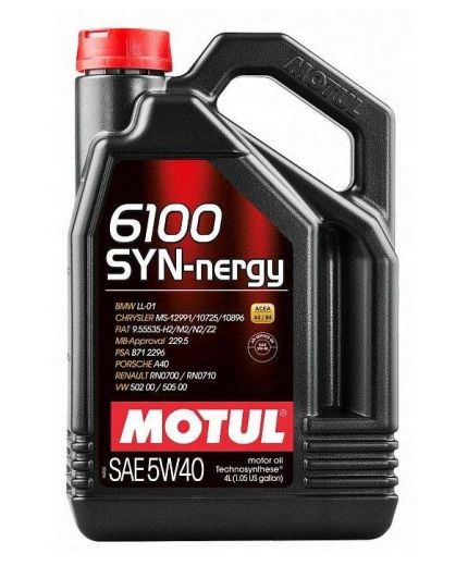 Моторное масло MOTUL 6100 SYN-NERGY 5W40 4л Фото 2