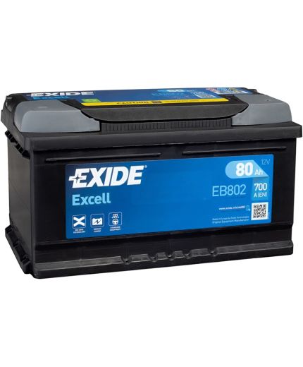 EXIDE Аккумулятор Excell EB802 700А (80 А/ч) Фото 9