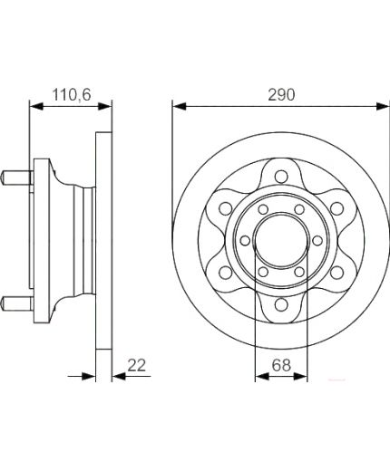 BOSCH Тормозной диск передний