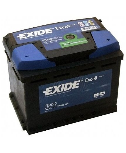 EXIDE Аккумулятор Excell EB620 540А (62 А/ч) Фото 5