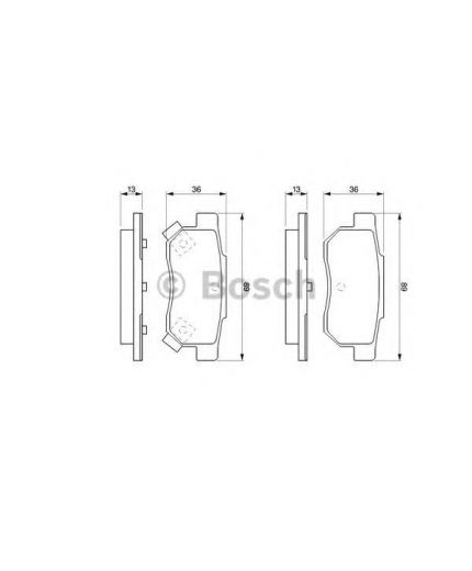 BOSCH Колодки дисковые задние Фото 3