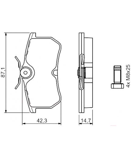 BOSCH Колодки дисковые