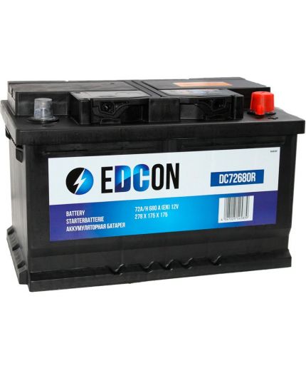 EDCON Аккумулятор DC72680R 680А (72 А/ч) Фото 2