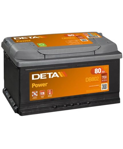 DETA Аккумулятор Power DB802 700А (80 А/ч) Фото 3