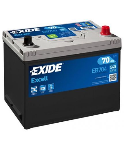 EXIDE Аккумулятор Excell EB704 540А (70 А/ч)