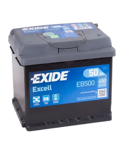 EXIDE Аккумулятор Excell EB500 450А (50 А/ч) Фото 3