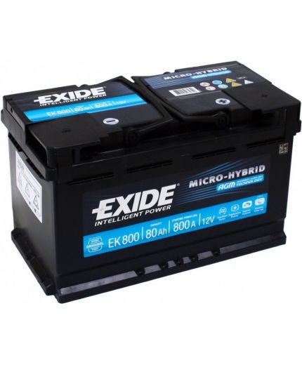 EXIDE Аккумулятор Start-Stop AGM EK800 800А (80 А/ч) Фото 8