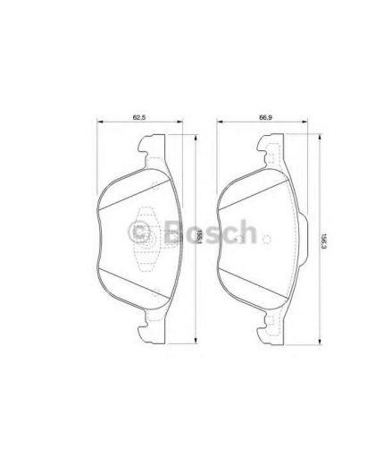 BOSCH Колодки дисковые передние