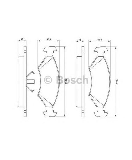 BOSCH Колодки дисковые передние
