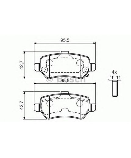 BOSCH Колодки дисковые задние