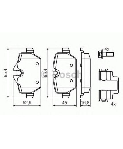 BOSCH Колодки дисковые задние Фото 2