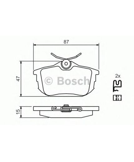 BOSCH Колодки дисковые задние Фото 3