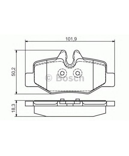 BOSCH Колодки дисковые задние