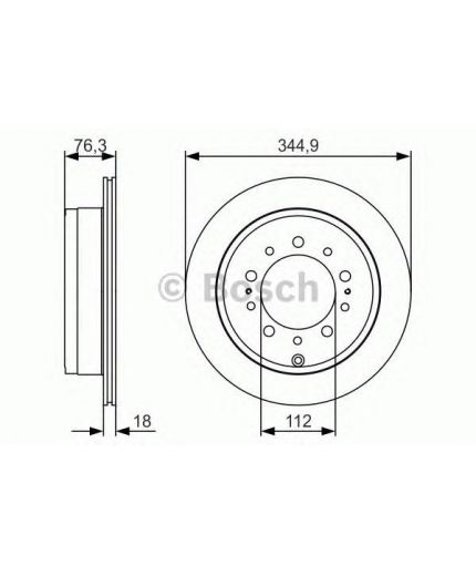 BOSCH Тормозной диск задний