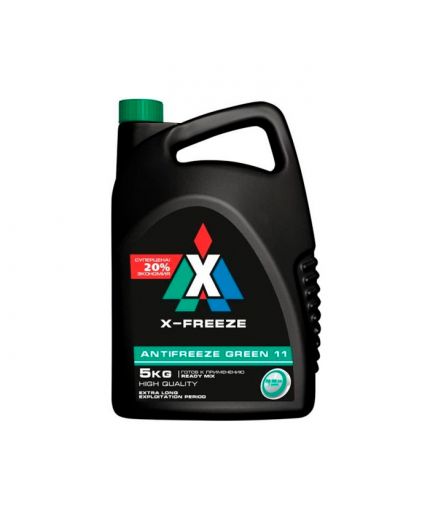 Антифриз X-FREEZE GREEN зеленый -40°С 5кг 4,4л Фото 4