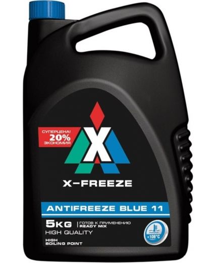 Антифриз X-FREEZE BLUE синий -45°С 5кг 4,4л Фото 5