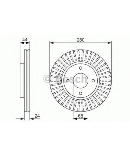 BOSCH Тормозной диск