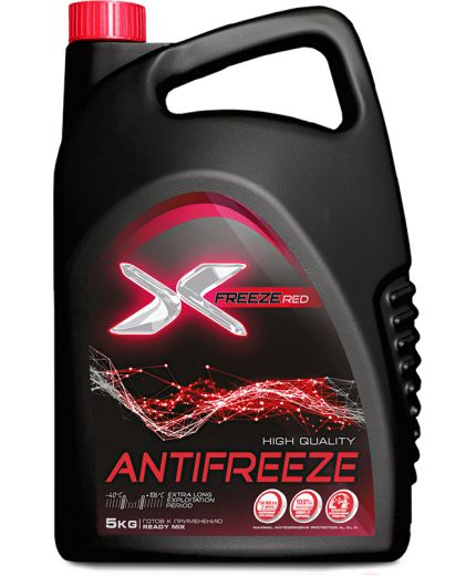 Антифриз X-FREEZE RED красный -40°С 5кг 4,4л Фото 3