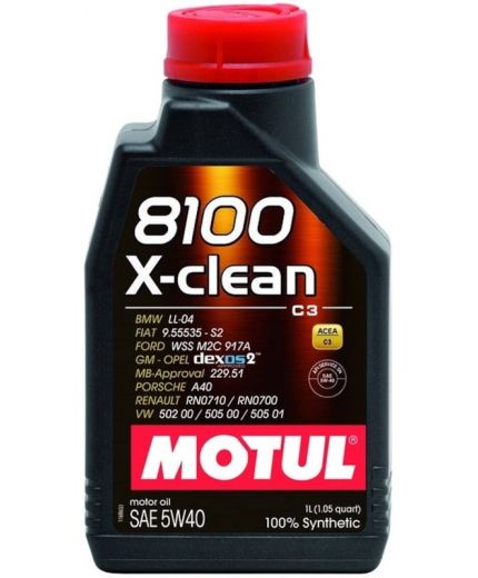 Моторное масло MOTUL 8100 X-CLEAN C3 5W-40 1л