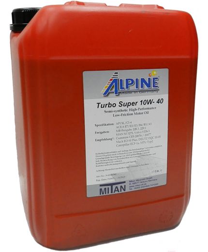 ALPINE Turbo Super 10W-40 20л