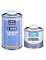 C496 Лак акриловый глянцевый 2K HS бесцветный с отвердителем медленным H752 1,5л
